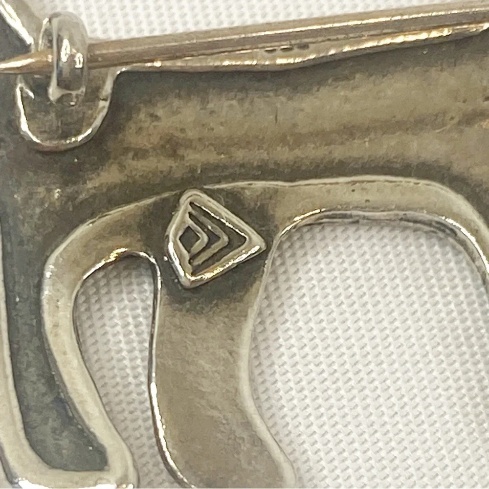 Vintage Silpada Sterling Silver Cat Pin/Brooch I1590